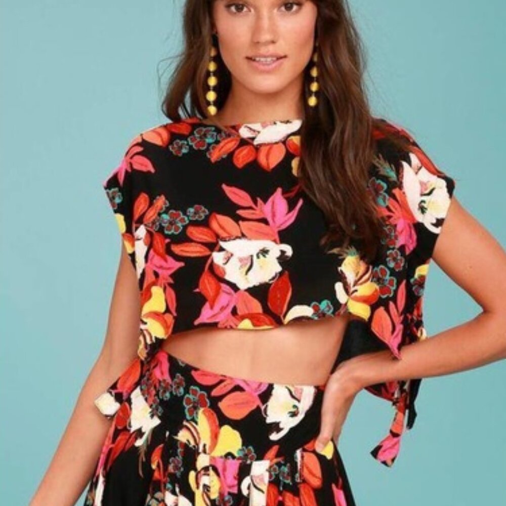 Free People Sundown Floral Printed Crop Top